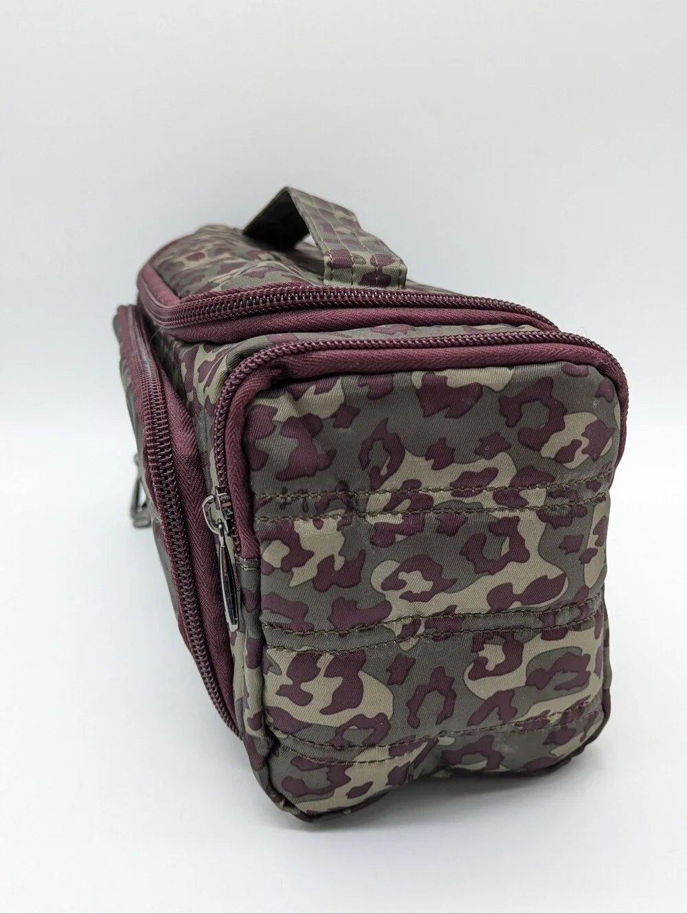 Lug Trolley Purple Grey/Green Animal Cheetah Leopard Cosmetics Travel Bag